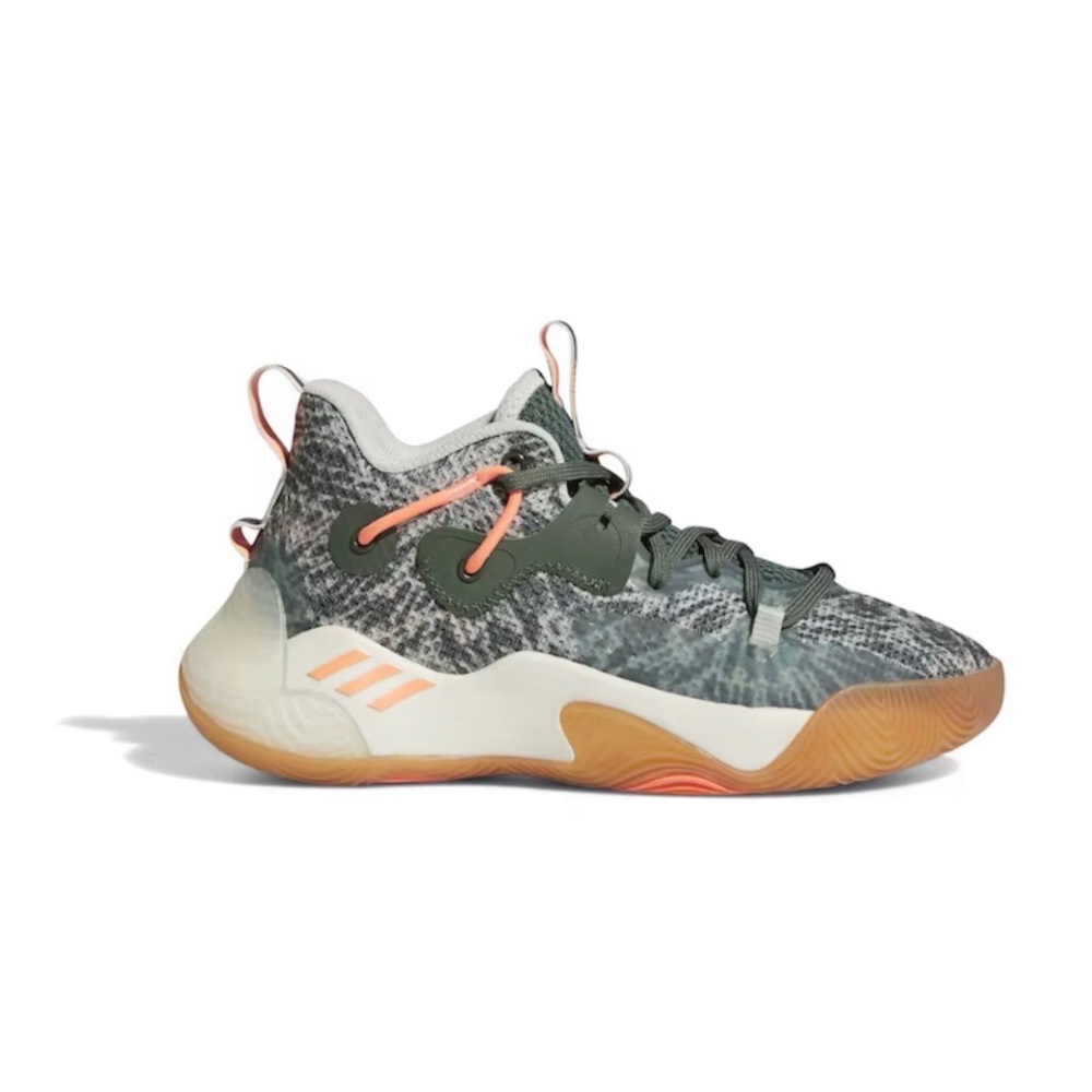 Adidas Harden Stepback 3 Basketball Shoes, green and orange